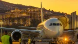 Boeing 787 ligado à comitiva do príncipe herdeiro chega pela primeira vez ao Aeroporto da Madeira
