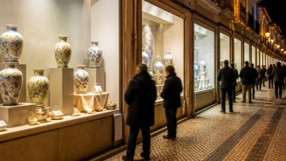 Exposição percorre montras do centro de Alcobaça com uma centena de jarros