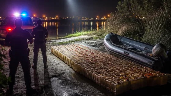 GNR deteta bote e apreende 3.600 litros de gasolina junto à ribeira do Almargem, em Tavira