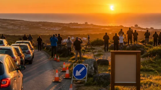 Póvoa de Varzim prepara Monte de São Félix para observação do eclipse e pôr-do-sol