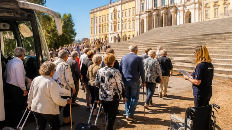 43 utentes do Centro de Convívio de Évora visitaram Palácio Nacional de Mafra