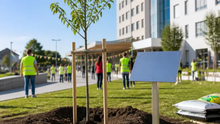 Abrantes: plantada junto ao hospital a nova «Árvore dos Afetos» que celebra o voluntariado
