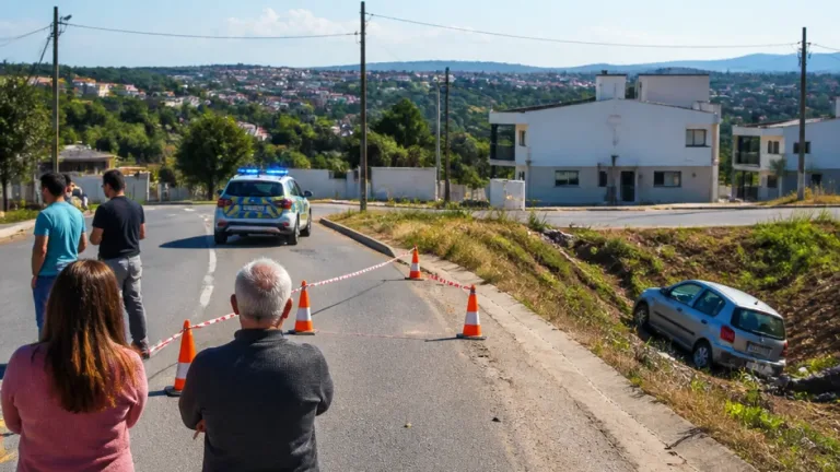 Acidente em Gualtar deixa veículo fora da estrada e levanta dúvidas sobre sinalização