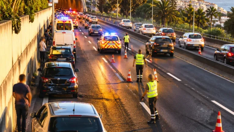 Acidente na via rápida provoca congestionamento e atrasos em Funchal