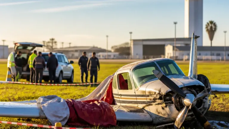 Acidente no Aeródromo de Portimão mata piloto durante recolha de publicidade