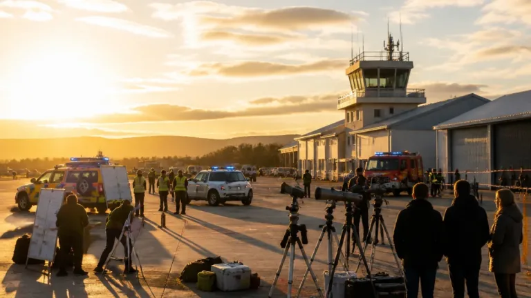 Aeródromo de Bragança recebe observação do eclipse após incêndios em Montesinho