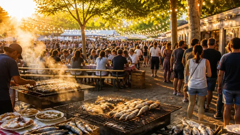 Águeda acolhe festival da sardinha com centenas de visitantes no Largo 1.º de Maio