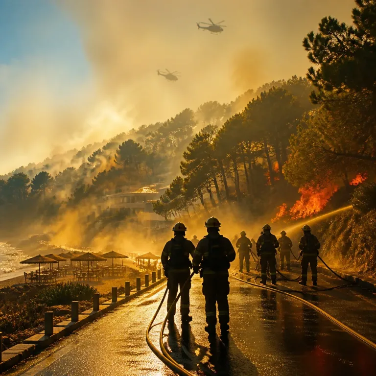 Incêndios na Grécia ameaçam povoações e balneários com centenas de bombeiros em ação