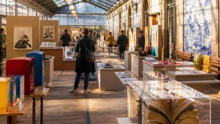 Antiga estação de Aveiro acolhe mostra internacional de livros‑objeto na Feira do Livro