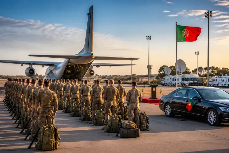 Beja acolhe regresso de 62 operacionais portugueses com receção oficial do Presidente da República