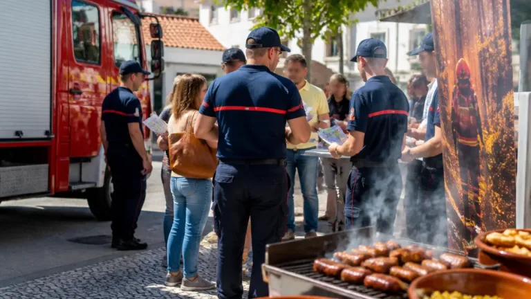 Bombeiros animam Feira de São Pantaleão com tasquinha e campanha de prevenção
