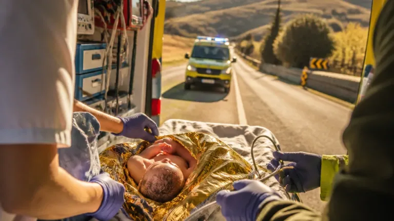 Bombeiros de Aljustrel assistem parto em ambulância na EN2 e encaminham mãe e filho para Beja