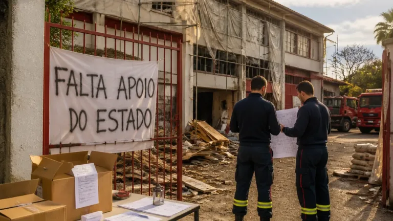 Bombeiros de Leiria alertam para falta de apoios do Estado na reconstrução dos quartéis