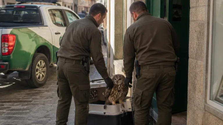 Bragança: polícia local resgata coruja-do-mato e entrega-a ao ICNF