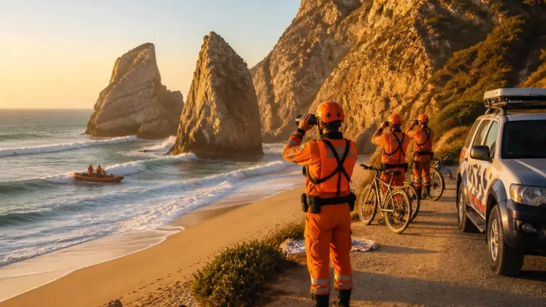 Buscas retomadas em Sintra pelo terceiro dia para encontrar jovem desaparecido na Praia da Ursa