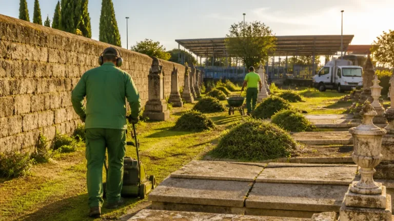 Câmara de Évora reforça limpeza e manutenção no Cemitério dos Remédios