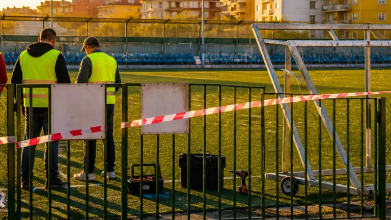 Campo sintético do Largo Humberto Delgado em Torres Novas fechado para manutenção