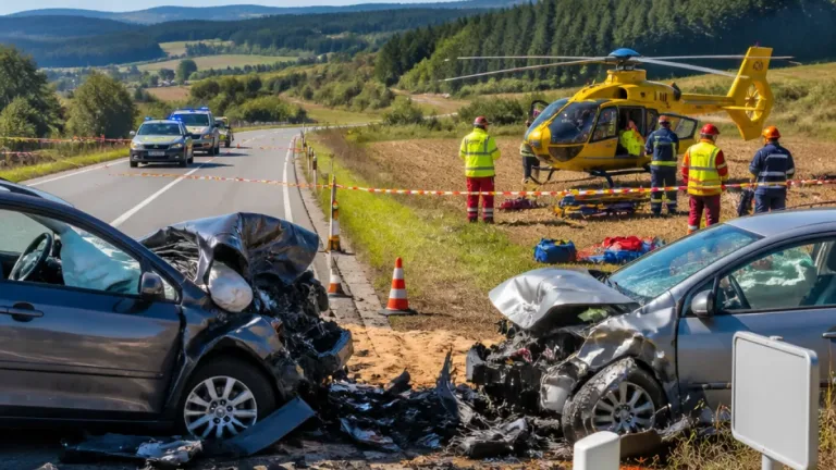Colisão frontal em Valpaços faz um morto e deixa seis feridos; EN213 cortada