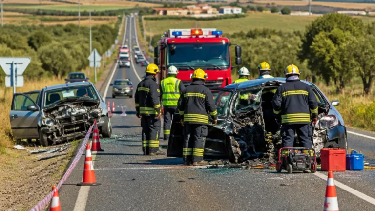 Colisão frontal na EN121 junto a Ferreira do Alentejo provoca cinco feridos graves