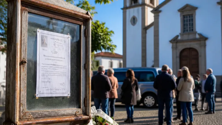 Comunicado de óbito divulgado em Machico com referências para moradores de Gouveia