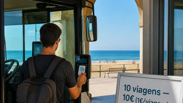 Desconto nos autocarros liga Famalicão às praias da Póvoa de Varzim durante agosto