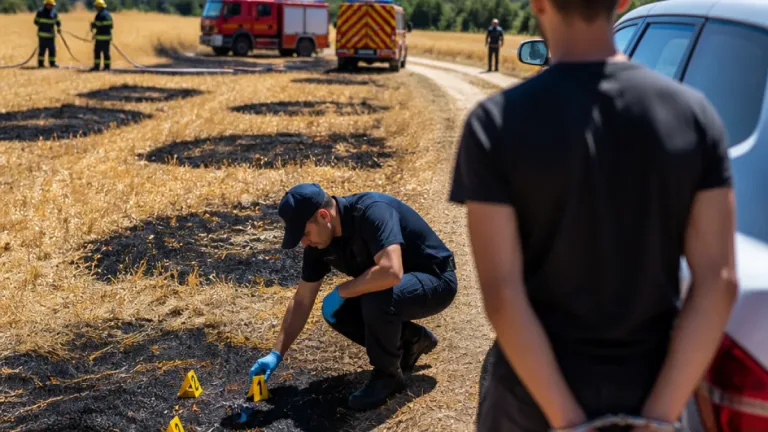 Detido em Chaves suspeito de atear sete incêndios que consumiram plantação de centeio