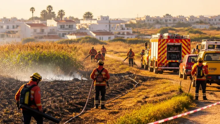 Detido em Olhão suspeito de atear incêndio em pasto seco junto à Fuzeta