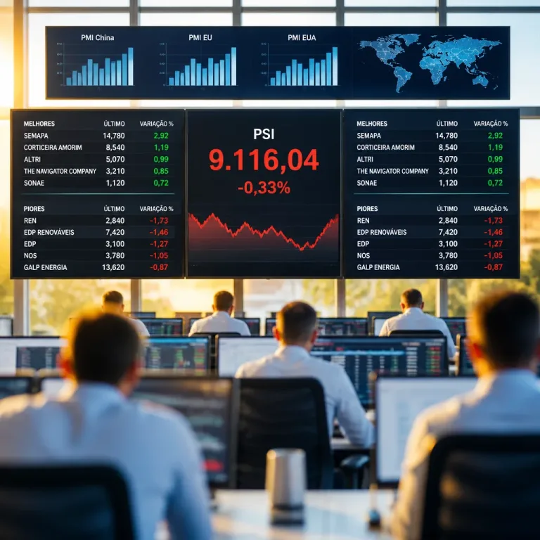PSI fecha julho em queda e mercado aguarda PMIs decisivos na Europa, EUA e China