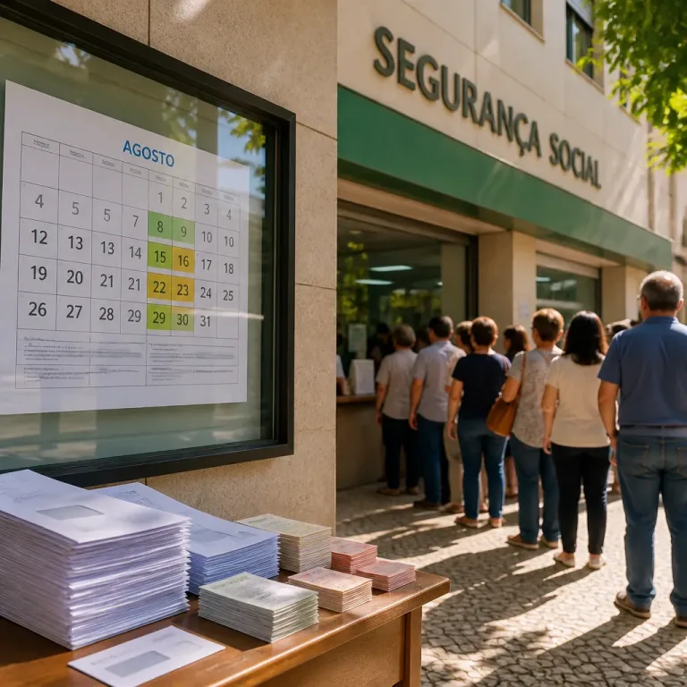 Segurança Social divulga calendário de pagamentos de agosto com várias prestações em datas distintas