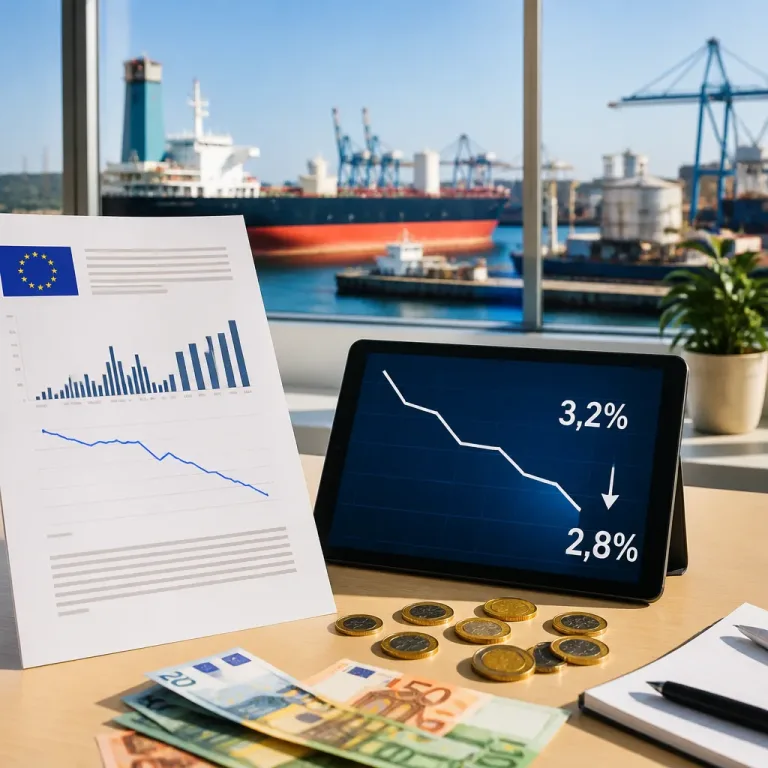 Inflação na área do euro abrandou para 2,8% em junho, aponta Eurostat
