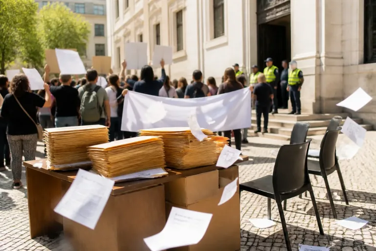 Ministro da Educação reage a protesto e apela: «Deixem as pessoas trabalhar»
