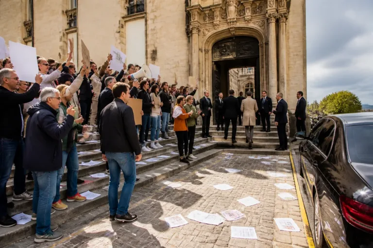 Ministro é recebido com protesto em Coimbra e reage aos pedidos sobre exames nacionais