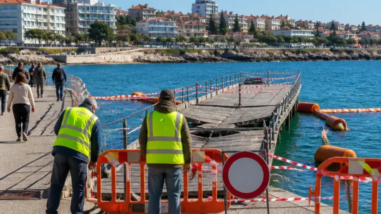 Encerramento temporário do pontão no Passeio Marítimo de Oeiras obrigará a perímetro de segurança