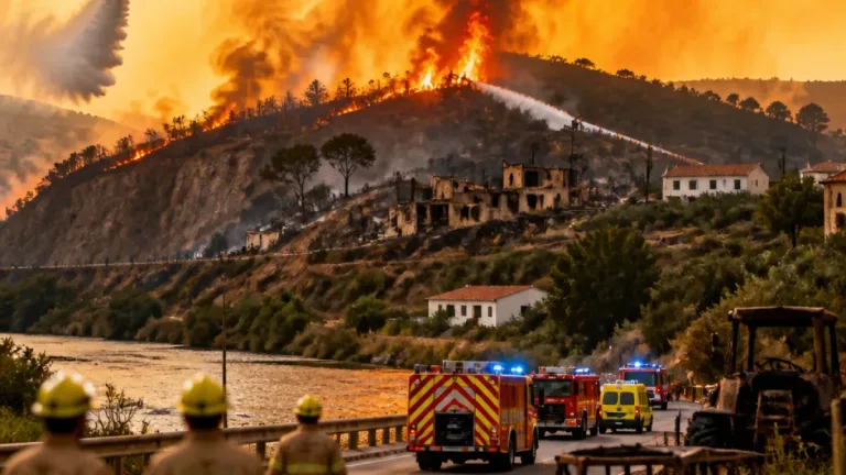 Fogo em Valpaços alarga-se a Mirandela e consome casas devolutas; mais de 600 operacionais no terreno