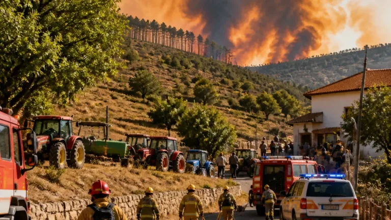 Fogo iniciado em Valpaços entra em Vinhais e mobiliza cerca de 800 operacionais