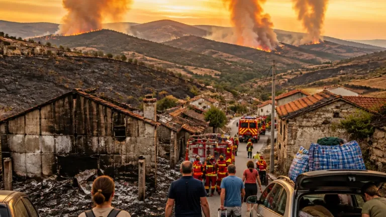 Fogo originado em Valpaços atinge Vinhais e obriga a evacuações e mobilização de meios