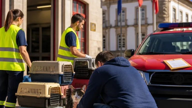Gato desaparecido há três anos regressa a Braga graças a cooperação entre Abrigo belga e bombeiros portugueses