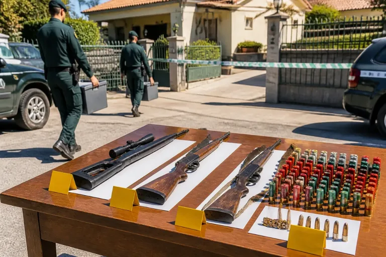 GNR de Viseu constitui arguido de 60 anos por posse de arma proibida e apreende material