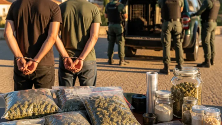 GNR detém dois homens em Castelo Branco e apreende quase 1 kg de canábis e outras drogas