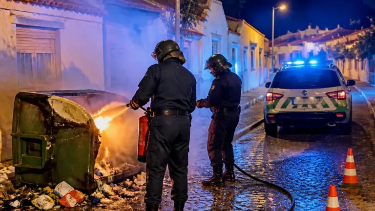 Homem detido em Palmela após incêndio num contentor em Foros do Trapo