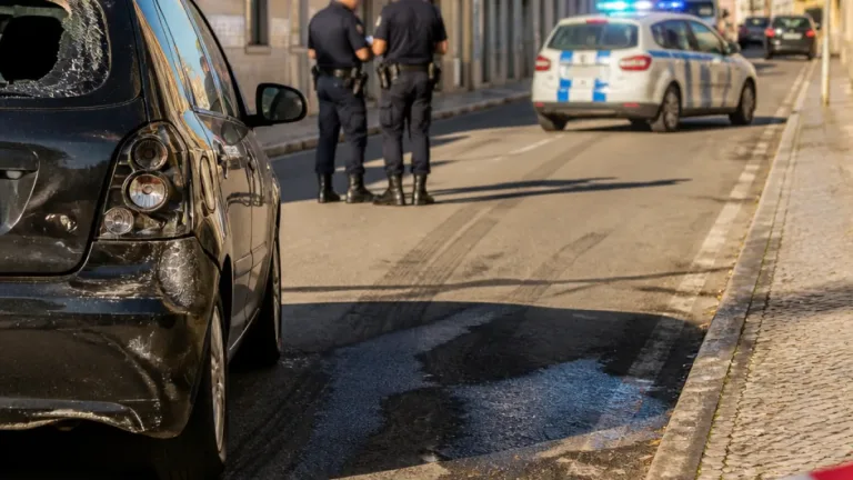 Homem detido em Santarém após confrontos com PSP após alegado acidente de viação