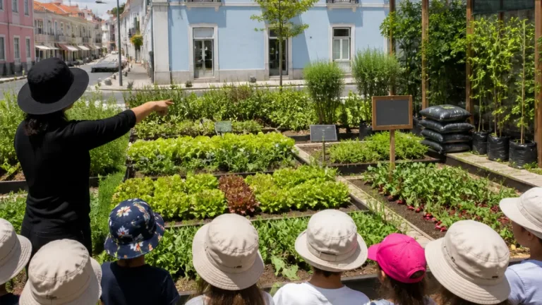Horta urbana revitalizada arranca atividades educativas municipais na Casa da Agricultura