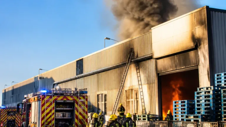 Incêndio afeta instalações da Pavimetal no Parque Industrial de Coimbrões em Viseu
