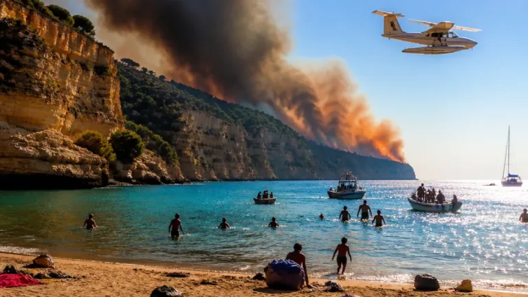 Incêndio em Apúlia obriga retirada pelo mar de mais de 400 pessoas e reforça alerta europeu para fogos