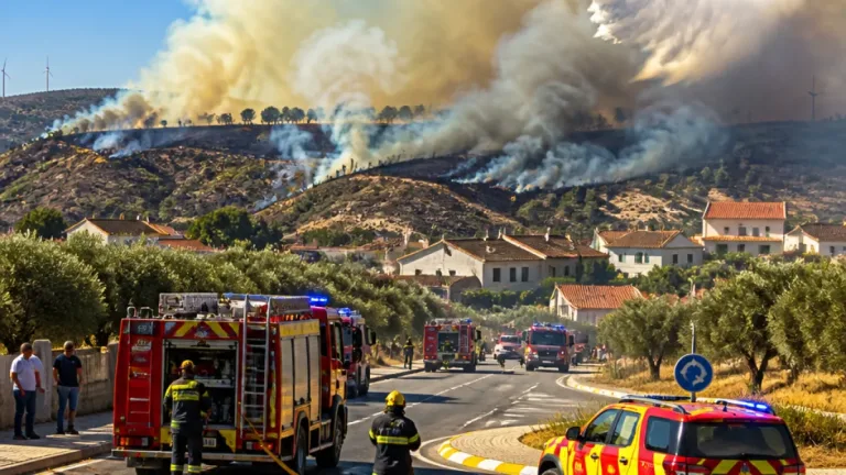Incêndio em Casal Novo mobiliza grande dispositivo e preocupa moradores em Caldas da Rainha
