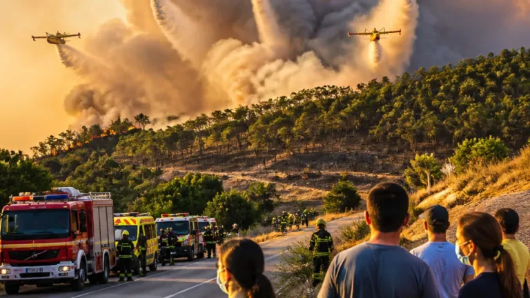 Incêndio em Deilão mobiliza meios aéreos e alerta serviços em Bragança