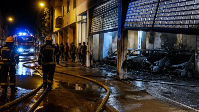 Incêndio em estacionamento subterrâneo força evacuação preventiva de cerca de 300 pessoas em Setúbal