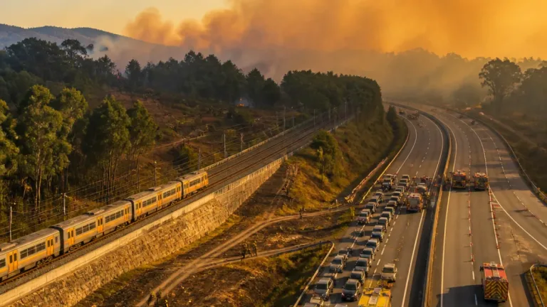 Incêndio em Mamodeiro condiciona A1 e Linha do Norte antes de reabertura ao início da noite