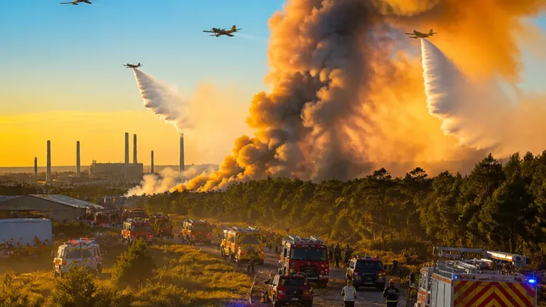 Incêndio em Mamodeiro mobiliza mais de 100 operacionais e quatro meios aéreos