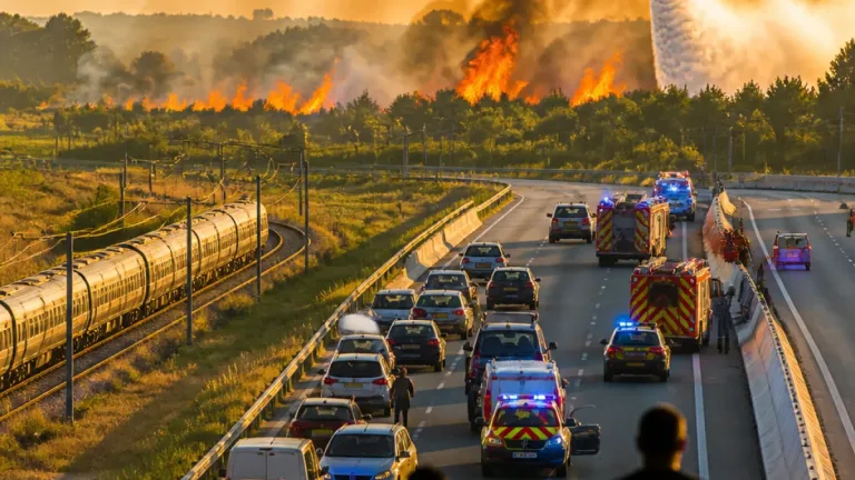 Incêndio em Mamodeiro provoca corte da A1 e suspensão de comboios em Aveiro
